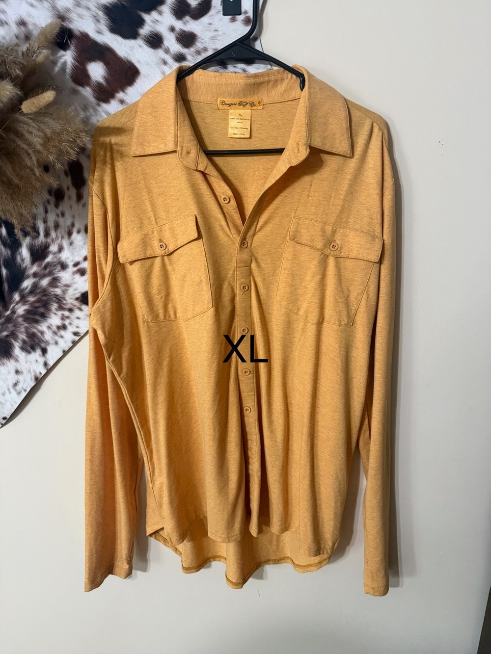 Cowgirl Tuff Golden Mustard Button-Down Shirt